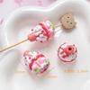 Cuentas sueltas de cono de helado acrílico pintadas a mano para pulsera, collar, cadena de teléfono móvil DIY hecho a mano, accesorios