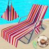 Funda para Silla de Playa Transfronteriza Funda para Silla de Playa de Microfibra Bolsa Funda para Silla de Playa Serie a Rayas de Impresión Digital 3D