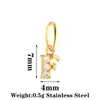 Nuevo Colgante de Acero Inoxidable Letra Zirconia Venta Caliente Accesorios para Collares Pendientes DIY 26 Dijes de Letras Inglesas A-Z