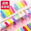 Papel con pestañas índice Post-it, tira marcadora, marcapáginas de plástico, notas adhesivas de película indicadora fluorescente semitransparentes para estudiantes