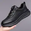 2026 Nuevos Zapatos Deportivos Casuales de Cuero a Botón de Moda para Hombre Estilo Coreano Tendencia de Alta Calidad Zapatos para Correr para Hombre