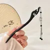 Pente de franja floral estilo antigo para mulheres, novo pente moderno estilo chinês para coques, pente simples Hanfu cheongsam, acessório de cabelo, ornamento de cabelo