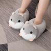 Pantuflas de algodón de felpa de Tigre de dibujos animados tiburón bolsa de tacón para el hogar invierno interior para parejas hombres y mujeres suela gruesa pantuflas para el hogar