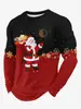 Fábrica Natal cruzamento fronteira Amazon novo masculino casual estampado outono e inverno masculino tops