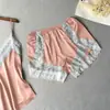 Falda de encaje tipo camisón Espalda hueca Sin espalda Pijama sexy Ropa de casa Ropa interior de tentación Vestido de noche de seda helada Verano para mujer Delgado