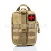 Bolsa Táctica de Campo para Exteriores Camuflaje Conveniente Bolsa de Primeros Auxilios Multifuncional Caja de Primeros Auxilios para Viajes Bolsa de Cintura Bolsa de Accesorios