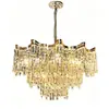 Lámpara de araña de cristal de lujo ligero estilo francés para sala de estar, luz principal moderna para pasillo, vestíbulo, villa, comedor de alta gama y dormitorio