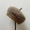 Boina de Lã Preta para Mulheres, Estilo Vintage Outono e Inverno, Circunferência da Cabeça Grande, Chapéu Octogonal, Marca Tendência de Celebridade da Internet, Chapéu de Artista para Afinar o Rosto
