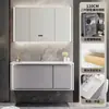 Yida Puede Personalizar Paneles de Puerta Pintados de Roble Gris Hierro Gabinete de Baño Gabinete con Lavabo de Mano para Baño Juego de Gabinetes de Baño