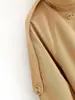 Nueva colección de primavera y otoño de gabardinas estilo británico para mujer, con solapa grande, diseño de doble botonadura, charreteras, cinturón para ceñir la cintura y ribete de volantes.