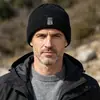 Gorro de Invierno de Punto para Hombres de Mediana Edad y Mayores, Gorro de Punto a Prueba de Viento para Ciclismo, Running al Aire Libre, Gorro Versátil de Lana para Montañismo