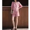 Nuevo conjunto de camisa y shorts de color liso de alta gama 2026 para mujer, atuendo de verano estilo old money, un conjunto completo que es moderno y chic