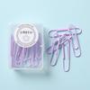Clips de Papel Grandes e Pequenos em Caixa Frescos e Criativos Metal Encadernação Suprimentos de Escritório Lemei Macaron Clips de Papel Coloridos