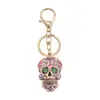Llavero de Calavera Colorida del Día de Muertos Mexicano con Patrón de Goteo de Aceite Colgante de Calavera Decoración para Bolsa Pequeño Regalo de Halloween