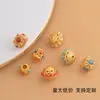 Accesorios Chapados en Oro con Cuentas, Accesorios Antiguos de Oro Nepalíes para Bricolaje, Cuentas Espaciadoras Culturales y de Ocio, Accesorios para Pulseras y Cuerdas, Cuentas Espaciadoras, Cuentas Sueltas