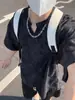 Camiseta de Manga Corta con Cuello en V y Diseño Tie-Dye Estilo High Street Americano para Hombre en Verano, Atractiva Floral de Media Manga Holgada Casual Moderna
