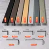 Tiras antideslizantes para escaleras en forma de L de aleación de aluminio, protectores de esquina de peldaños, remates metálicos para bordes de azulejos y mármol