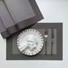 Jogo Americano Ocidental de PVC Transfronteiriço Hotel Teslin Almofada de Isolamento Térmico Porta-copos de Estrutura Única Casa Antiderrapante Almofada Jacquard Tecida de Estrutura Dupla