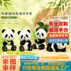 Figura de Resina com Revestimento de Veludo IP Cultural e Criativa Panda Personalizada com Textura de Pelúcia Simulada Modelo de Resina para Brindes Corporativos