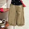 Conjunto de Verão para Meninas 2026 Novo Fashionável Conjunto de Bebê com Manga Curta com Calça Harem de Algodão Conjunto Casual de Duas Peças Tendência