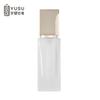 Frasco de líquido de base avançado de vidro 30g quadrado fosco isolamento BB cream emulsão corretivo bomba de pressão sub-frasco