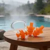 Juego de tapones para los oídos con clip nasal de silicona para natación, resistentes al agua, suaves, 11 g