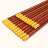 Pauzinhos de Madeira para Asas de Frango com Ponta Redonda para Uso Doméstico, Sem Pintura e Sem Cera, Madeira Maciça com Ponta de Metal, Madeira de Sequóia com o Caractere '', Pauzinhos de Madeira Resistentes ao Calor