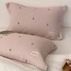 Funda de almohada de gasa clase A Algodón puro Par para el hogar Adulto Funda de almohada de algodón Absorbe el sudor y previene el aceite de la cabeza y se puede usar en todas las estaciones