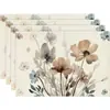 Manteles Individuales Florales de Algodón y Lino de Venta Caliente Transfronteriza para Primavera y Verano, Manteles Rectangulares Estilo Occidental Estampados con Aislamiento Térmico, Manteles de Mesa, Manteles para Platos al por Mayor