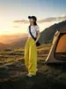 Pantalones de senderismo para exteriores de color liso, estilo dopamina, pantalones de trabajo de verano de secado rápido con puños ajustables, corte holgado tipo pera, adecuados para parejas
