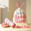 Bolsas de Basura con Letras Libres de Lágrimas para Uso Doméstico, Bolsas de Plástico Gruesas para Cocina con Cordón y Diseño Duradero para Almacenamiento