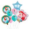 Traje de globo de sirena de dibujos animados nuevo transfronterizo Amazon decoración de cumpleaños para niños globo de película de aluminio fábrica venta al por mayor