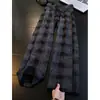 Calça xadrez estilo retrô americana transfronteiriça para homens, outono e primavera, com bom caimento, sensação de alta qualidade, perna reta, solta, esportiva, calça comprida casual