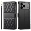 Funda abatible para iPhone 18 PRO con patrón de diamantes, funda para iPhone 14 con correa para la muñeca, bandolera, antipérdida