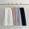 EVERTRUE 2025 Verano Nuevos Pantalones de Pierna Ancha para Mujer Estilo Coreano Cintura Alta Holgados Blancos Largos 93478