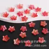 Flor Miniatura de Cinco Pétalas com Bordas Esmaltadas, Base de Flor de Ameixa 3D DIY Feita à Mão para Acessórios de Colares e Pulseiras