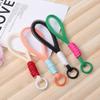 Cor de correspondência de telefone móvel cordão chaveiro simples curto caso de telefone móvel universal cordão criativo carro chaveiro ornamentos