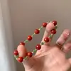 Pulseira de Ágata Vermelha Natural e Jade para Mulheres, Boa Sorte e Prosperidade, Pulseira de Contas de Cristal Vermelho do Sul Levemente Luxuosa e Exquisite de Alta Qualidade, Joia de Mão Empilhável