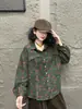Otoño 2026 Nueva Moda Estampada Cuello Solapa Holgada Adelgazante Manga Larga Camisa de Madre Blusa Elegante Mayoreo