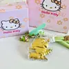 Colgante de Gato Doraemon de Oro Puro 999, Cadena para Teléfono de Doraemon, Shin-Chan el Chico del Crayón, Llavero de Oso de Fresa, Regalo Llavero