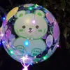 Globo Bobo de 20 pulgadas con estampado de dibujos animados, globo luminoso rojo de internet, suministro para puesto de mercado nocturno, fabricantes de globos de aire flotantes al por mayor