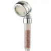 Chuveiro de Mão Luminoso Qin com Íons Negativos e LED Sete Cores que Mudam Automaticamente, Tamanho Pequeno para Uso Doméstico com Filtro de Pedra para Cuidados com a Beleza