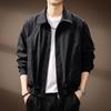 Chaqueta de solapa de diseño minimalista estilo japonés de alta gama para hombre, Nueva marca de moda de otoño, Chaqueta cortavientos deportiva informal holgada para hombre