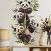 VA-E148 Panda Bambu Aquarela Desenho Animado Decoração de Quarto Sala de Estar Entrada Embelezamento Adesivos de Parede Autoadesivos Comércio Exterior