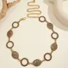 Cadena de Cintura Metálica Retro Europea y Americana para Mujer, Elegantes Accesorios de Cinturón de Cadena Ovalada, Joyería de Cinturón Versátil al por Mayor