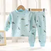 Conjunto de Ropa Interior Térmica de Leche de Seda con Forro Polar Otoño/Invierno 2025 para Niños y Niñas, Ropa de Casa, Ropa Interior Gruesa y Cálida