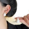 Brincos ovais estilo japonês-coreano em formato de gota d'água para mulheres, brincos de luxo leves e de alta qualidade, com todos os tipos de combinações, brincos de estilo frio para mulheres
