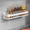 Estante de almacenamiento de cocina estante de almacenamiento de aceite sal salsa vinagre condimento caja de condimentos de pared sin perforaciones estante de almacenamiento de botellas