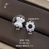 Puzuoqiang cobre-banhado preservador de cor prata-areia acessórios DIY quadrado escovado disco voador fecho de pressão conta espaçadora contas para string Wenwan mulher