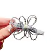 Presilha de Cabelo de Uma Palavra Flor Oca Bordada à Mão de Luxo Leve Dongdaemun Coreano Presilha para Cabelos Rebeldes de Temperamento de Alta Qualidade Novos Acessórios de Cabelo